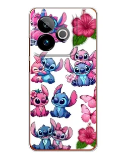 Чехол для Realme GT 7 с картинкой «Стикеры Stitch и Angel»