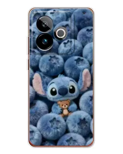 Чехол для Realme GT 7 с картинкой «Стич и голубика»