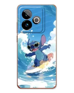 Чехол для Realme GT 7 с картинкой «Стич на волне»