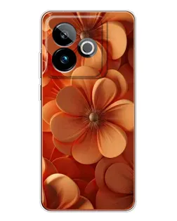 Чохол для Realme GT 7 з картинкою «Помаранчева макро квітка»