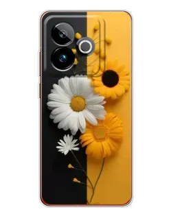 Чохол для Realme GT 7 з картинкою «Соняшник та ромашка»