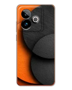 Чохол для Realme GT 7 з картинкою «Геометрія помаранчевих кіл»
