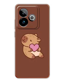 Чехол для Realme GT 7 с картинкой «Капибара с сердцем» Чехол для Realme GT 7 с картинкой «Капибара с сердцем»