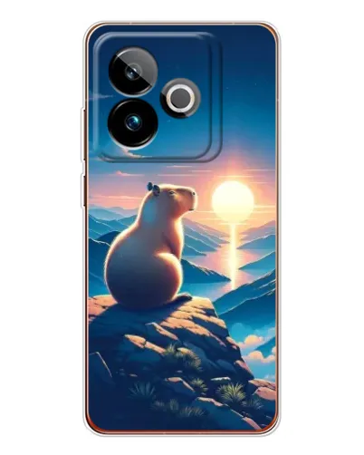 Чехол для Realme GT 7 с картинкой «Закат солнца с капибарой» Чехол для Realme GT 7 с картинкой «Закат солнца с капибарой»