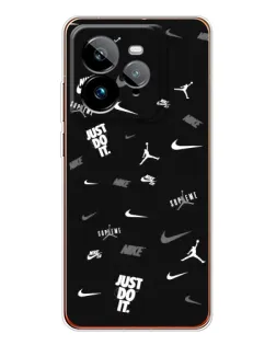 Чехол для Realme GT 7Pro с картинкой «Nike Black Pattern»