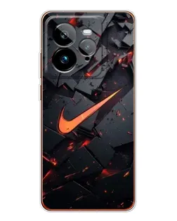 Чехол для Realme GT 7Pro с картинкой «Nike — эффект разломов»
