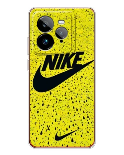 Чехол для Realme GT 7Pro с картинкой «Желтый текстурный Nike»
