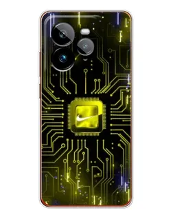 Чехол для Realme GT 7Pro с картинкой «Nike — золотая искра»