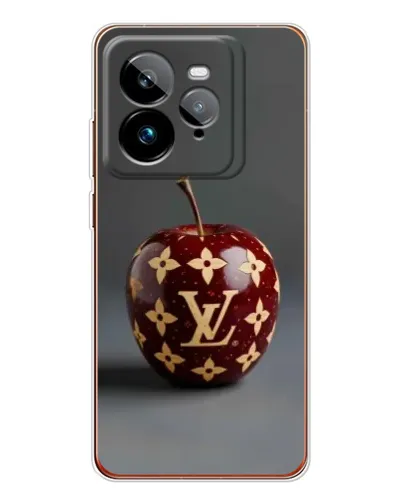 Чехол для Realme GT 7Pro с картинкой «Красное яблоко LV»