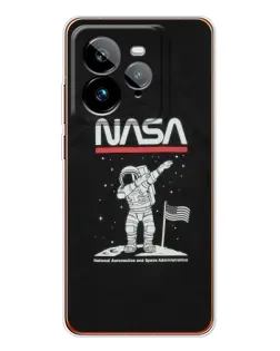 Чехол для Realme GT 7Pro с картинкой «NASA — шагаем по Луне»