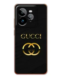 Чехол для Realme GT 7Pro с картинкой «Золотой логотип Gucci»