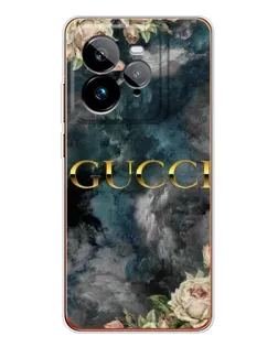 Чехол для Realme GT 7Pro с картинкой «Абстрактные цветы Gucci»