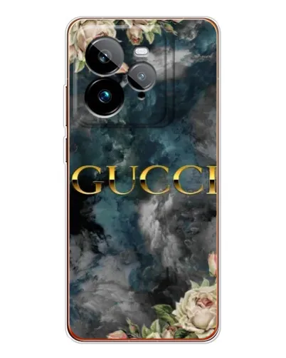Чехол для Realme GT 7Pro с картинкой «Абстрактные цветы Gucci»
