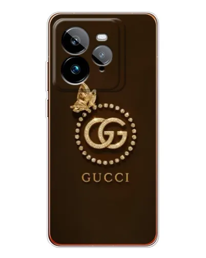 Чехол для Realme GT 7Pro с картинкой «Gucci — золотая бабочка»