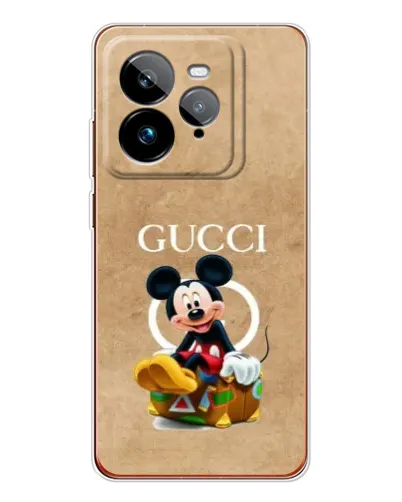 Чехол для Realme GT 7Pro с картинкой «Микки Маус Gucci — крафт»