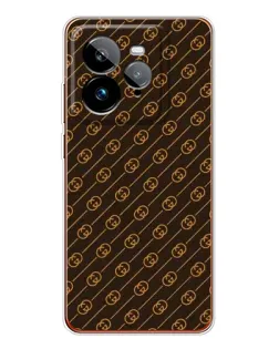 Чехол для Realme GT 7Pro с картинкой «Gucci — золотые диагонали»
