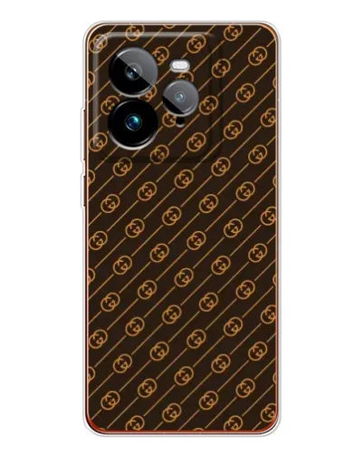 Чехол для Realme GT 7Pro с картинкой «Gucci — золотые диагонали»