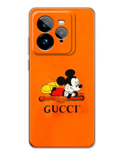 Чохол для Realme GT 7Pro з картинкою «Міккі Маус Gucci — помаранч» Чохол для Realme GT 7Pro з картинкою «Міккі Маус Gucci — помаранч»