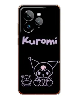 Чохол для Realme GT 7Pro з картинкою «Kuromi — чорний мінімалізм»