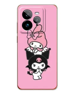 Чехол для Realme GT 7Pro с картинкой «My Melody и Kuromi»