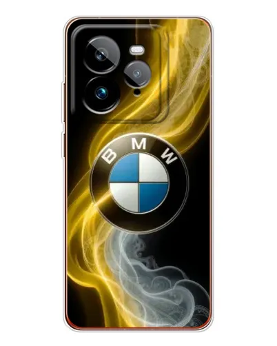 Чехол для Realme GT 7Pro с картинкой «Золотистый дым BMW»