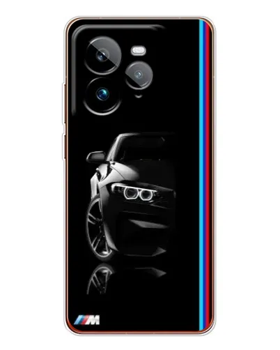 Чехол для Realme GT 7Pro с картинкой «Силуэт BMW в темноте»