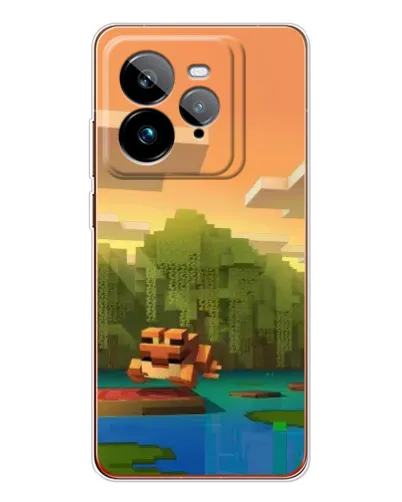 Чохол для Realme GT 7Pro з картинкою «Майнкрафт захід сонця»