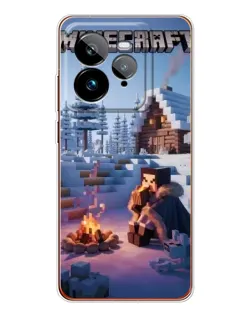 Чохол для Realme GT 7Pro з картинкою «Зимовий Minecraft»