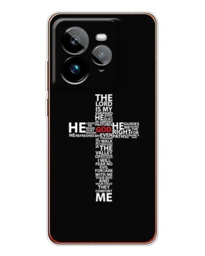 Чехол для Realme GT 7Pro с картинкой «Текстовый крест» Чехол для Realme GT 7Pro с картинкой «Текстовый крест»