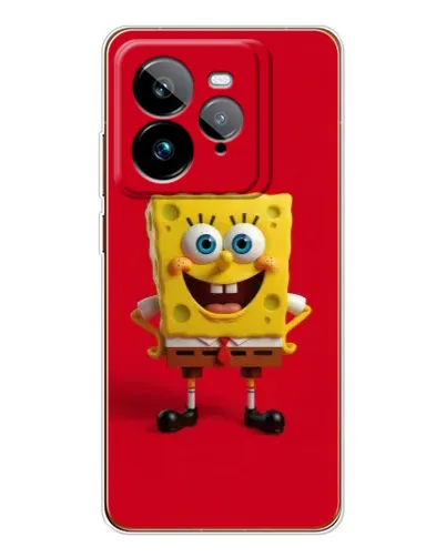 Чохол для Realme GT 7Pro з картинкою «Спанч Боб на червоному» Чохол для Realme GT 7Pro з картинкою «Спанч Боб на червоному»