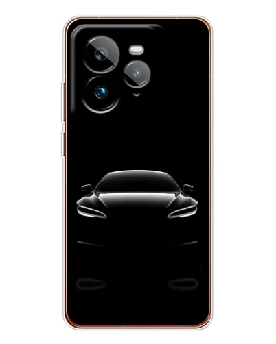 Чехол для Realme GT 7Pro с картинкой «Силуэт Tesla Night»