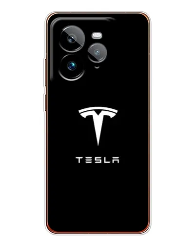 Чехол для Realme GT 7Pro с картинкой «Tesla White Logo»