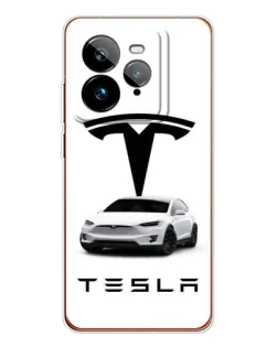 Чехол для Realme GT 7Pro с картинкой «Tesla White Style»