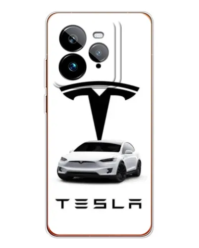 Чехол для Realme GT 7Pro с картинкой «Tesla White Style»