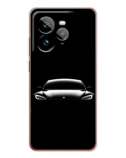 Чехол для Realme GT 7Pro с картинкой «Фары Tesla Night»