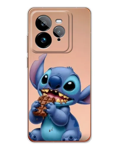 Чехол для Realme GT 7Pro с картинкой «Стич ест шоколад»