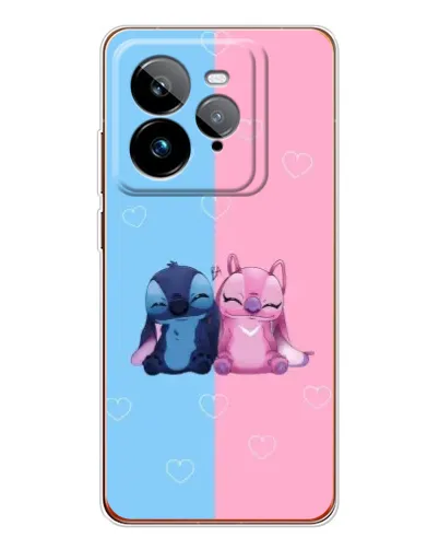 Чехол для Realme GT 7Pro с картинкой «Stitch и Angel Love»