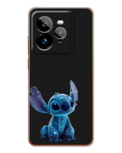 Чехол для Realme GT 7Pro с картинкой «Стич на черном»