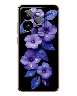 Чохол для Realme GT 7Pro з картинкою «Фіолетові квіти з росою»