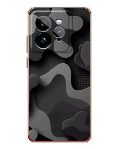 Чехол для Realme GT 7Pro с картинкой «Темный абстрактный камуфляж»