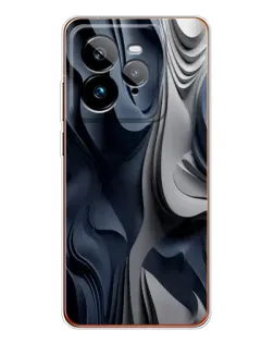 Чохол для Realme GT 7Pro з картинкою «Об'ємні сині складки»