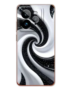 Чохол для Realme GT 7Pro з картинкою «Чорно-біла спіраль»