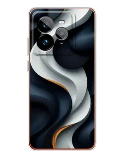 Чохол для Realme GT 7Pro з картинкою «Об'ємні чорно-білі стрічки»