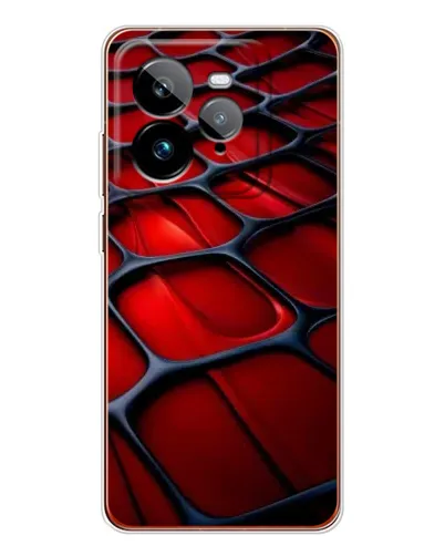 Чехол для Realme GT 7Pro с картинкой «Красная глянцевая сетка»