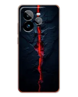 Чехол для Realme GT 7Pro с картинкой «Kрасная лавовая трещина»