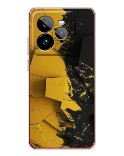 Чехол для Realme GT 7Pro с картинкой «Золотые осколки геометрии»