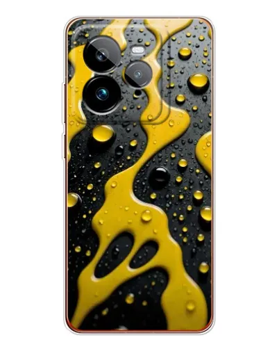 Чехол для Realme GT 7Pro с картинкой «Жидкое желтое золото»