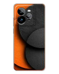 Чехол для Realme GT 7Pro с картинкой «Геометрия оранжевых кругов»