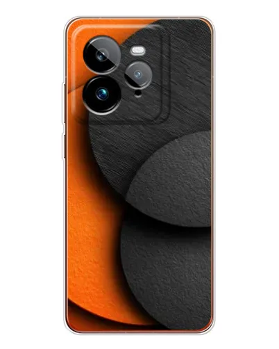 Чехол для Realme GT 7Pro с картинкой «Геометрия оранжевых кругов»