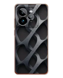Чехол для Realme GT 7Pro с картинкой «Объемное серое плетение»